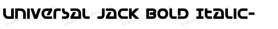 Universal Jack Bold Italic字体转换